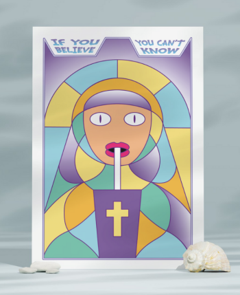 The Noseless Nun postcard
